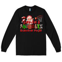 Black santas favorite basketball player Long Sleeve Tee - CowGirlArtShop