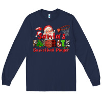 Navy santas favorite basketball player Long Sleeve Tee - CowGirlArtShop