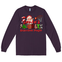 Plum santas favorite basketball player Long Sleeve Tee - CowGirlArtShop