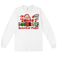 White santas favorite basketball player Long Sleeve Tee - CowGirlArtShop