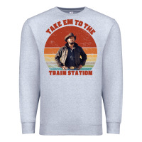 Heather Grey rip wheeler quote poster art Premium Sweatshirt - lanVoArt