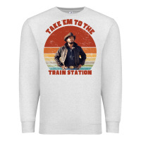 Oatmeal Heather rip wheeler quote poster art Premium Sweatshirt - lanVoArt