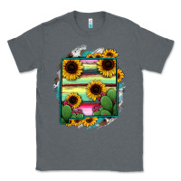 Charcoal Heather New Mexico Map Sunflower Cactus Serape Classic Tee - RanaPortraitStore