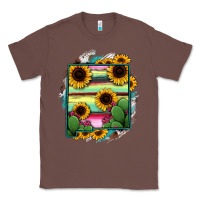 Chestnut New Mexico Map Sunflower Cactus Serape Classic Tee - RanaPortraitStore
