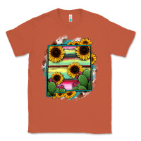 Copper New Mexico Map Sunflower Cactus Serape Classic Tee - RanaPortraitStore