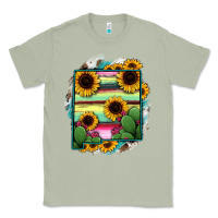 Matcha New Mexico Map Sunflower Cactus Serape Classic Tee - RanaPortraitStore