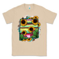 Mushroom New Mexico Map Sunflower Cactus Serape Classic Tee - RanaPortraitStore