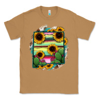 Toasted Coconut New Mexico Map Sunflower Cactus Serape Classic Tee - RanaPortraitStore
