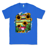 True Royal New Mexico Map Sunflower Cactus Serape Classic Tee - RanaPortraitStore