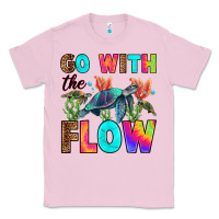 Bubblegum Pink go with the flow Classic Tee - RanaPortraitStore