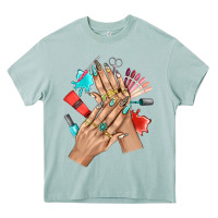 Arona Western Nail Art With Nail Material Bbs Heavy Core Tee - BundleAndBundleShop