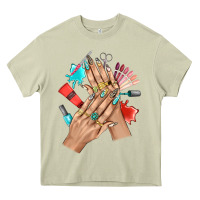 Mossy Western Nail Art With Nail Material Bbs Heavy Core Tee - BundleAndBundleShop