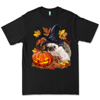 Black Halloween Hedgehog Premium Tee - LillyAllenDesigns