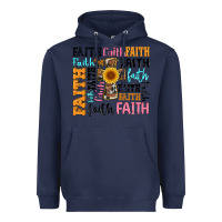 Navy faith cross Heavyweight Hoodie - Artiststas