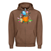 Chestnut Easter Coffee Zipper Hoodie - CowhideDigitalArt