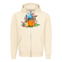 Sandshell Easter Coffee Zipper Hoodie - CowhideDigitalArt