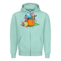 Seafoam Easter Coffee Zipper Hoodie - CowhideDigitalArt