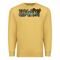 Antique Gold howdy Premium Sweatshirt - CowhideDigitalArt