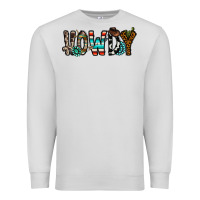 Dove Grey howdy Premium Sweatshirt - CowhideDigitalArt
