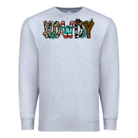 Heather Grey howdy Premium Sweatshirt - CowhideDigitalArt