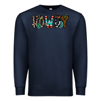Navy howdy Premium Sweatshirt - CowhideDigitalArt