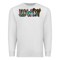 Oatmeal Heather howdy Premium Sweatshirt - CowhideDigitalArt