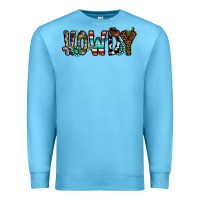 Ocean Blue howdy Premium Sweatshirt - CowhideDigitalArt