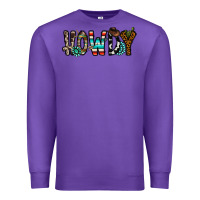 Purple howdy Premium Sweatshirt - CowhideDigitalArt
