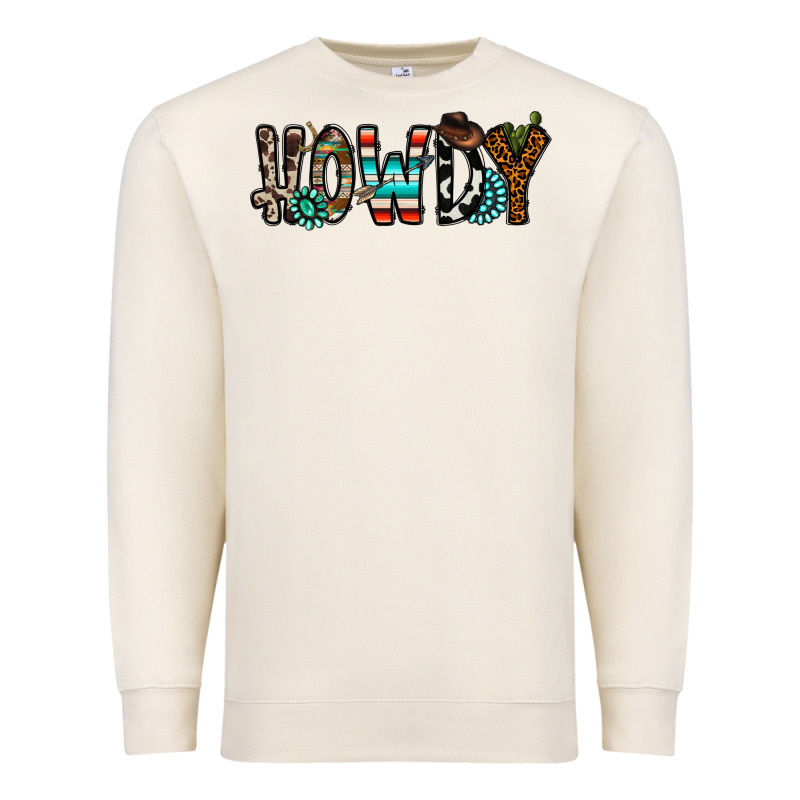 Howdy Premium Sweatshirt by CowhideDigitalArt | Teevron