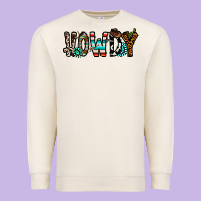 Howdy Premium Sweatshirt Designed By Cowhidedigitalart