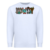 White howdy Premium Sweatshirt - CowhideDigitalArt
