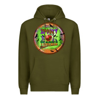 Army Green Spooky Teacher Premium Hoodie - BundleAndBundleShop