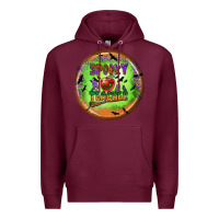 Burgundy Spooky Teacher Premium Hoodie - BundleAndBundleShop
