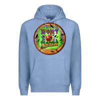 Colony Blue Spooky Teacher Premium Hoodie - BundleAndBundleShop