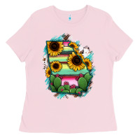 Georgia Map Sunflower Cactus Serape Ladies Tee | Teevron
