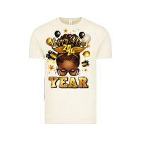 Vintage Arctic happy new year afro messy bun Vintage Tee - texasbilliewilder