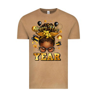 Vintage Camel happy new year afro messy bun Vintage Tee - texasbilliewilder