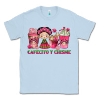 Dusty Blue cafecito y chisme with coffee cups Classic Tee - texasbilliewilder