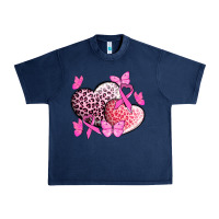 Navy Cancer hearts Cancer Awaneress Urban Heavy Tee - HowdyJamesFarm