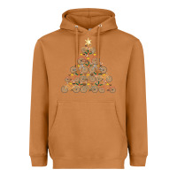Meerkat bicycle christmas tree funny biker bicyclist xmas for family long slee Heavyweight Hoodie - lanVoArt