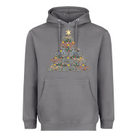 Storm bicycle christmas tree funny biker bicyclist xmas for family long slee Heavyweight Hoodie - lanVoArt