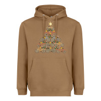 Toasted Coconut bicycle christmas tree funny biker bicyclist xmas for family long slee Heavyweight Hoodie - lanVoArt