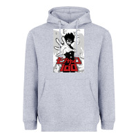 Heather Grey mob psyco 100   % Heavyweight Hoodie - lanVoArt