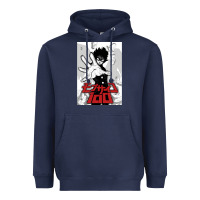 Navy mob psyco 100   % Heavyweight Hoodie - lanVoArt