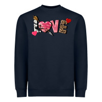 Navy love valentine's day Heavyweight Sweatshirt - FaDigitalArtStudio