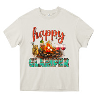 Cream Happy Glamper Camp Heavy Core Tee - BundleAndBundleShop