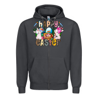 Smoke Happy Easter Zipper Hoodie - CowhideDigitalArt