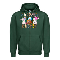 Sports Green Happy Easter Zipper Hoodie - CowhideDigitalArt