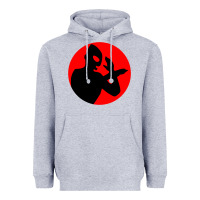 Heather Grey ultraman Heavyweight Hoodie - lanVoArt