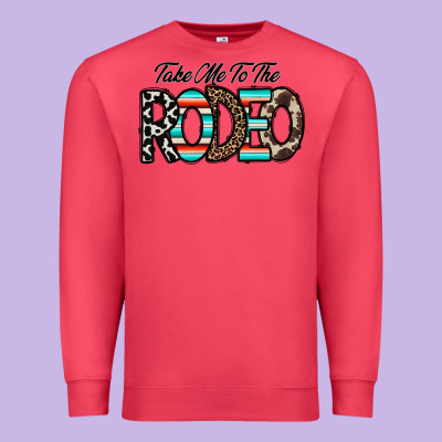 Take Me To The Rodeo Premium Sweatshirt Designed By Cowhidedigitalart